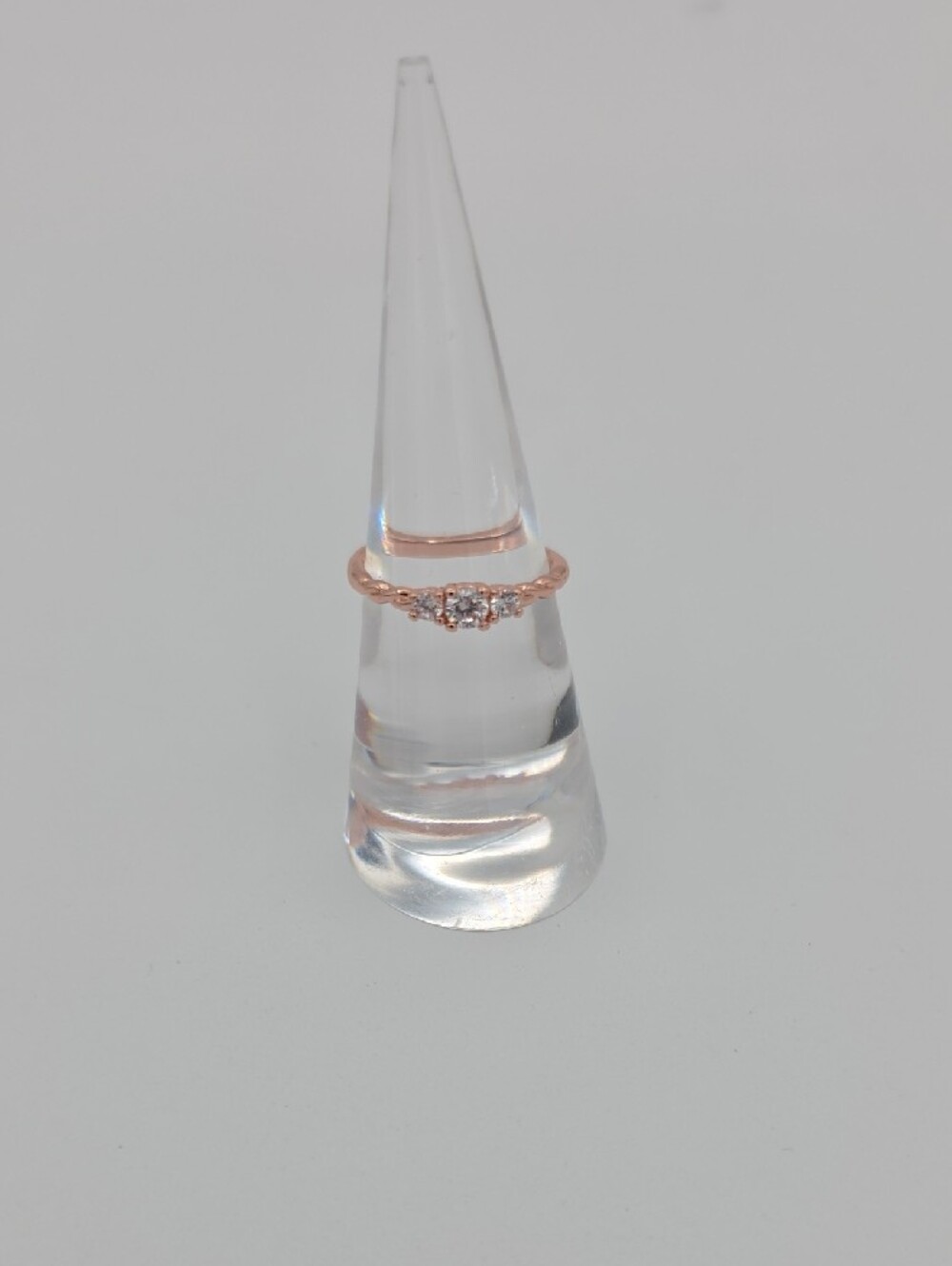 Stackable Rhodium and Rose Gold Crystal Accent Rings - Picture 2 of 6